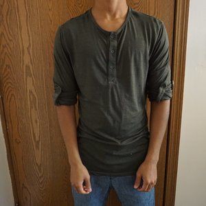 H&M stylish olive green shirt